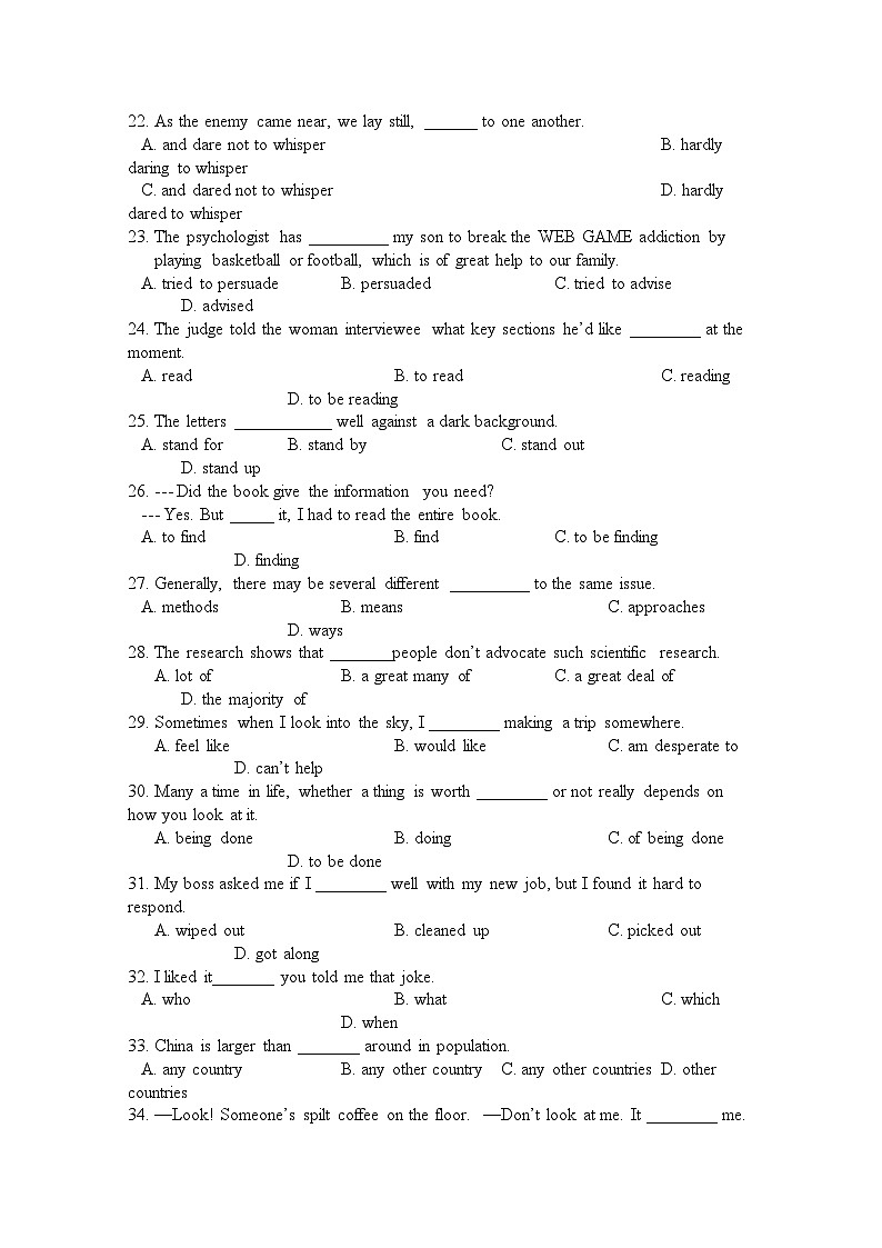 2022年江苏省常州市横山桥高级11高二英语上学期期中考试牛津译林版会员独享03