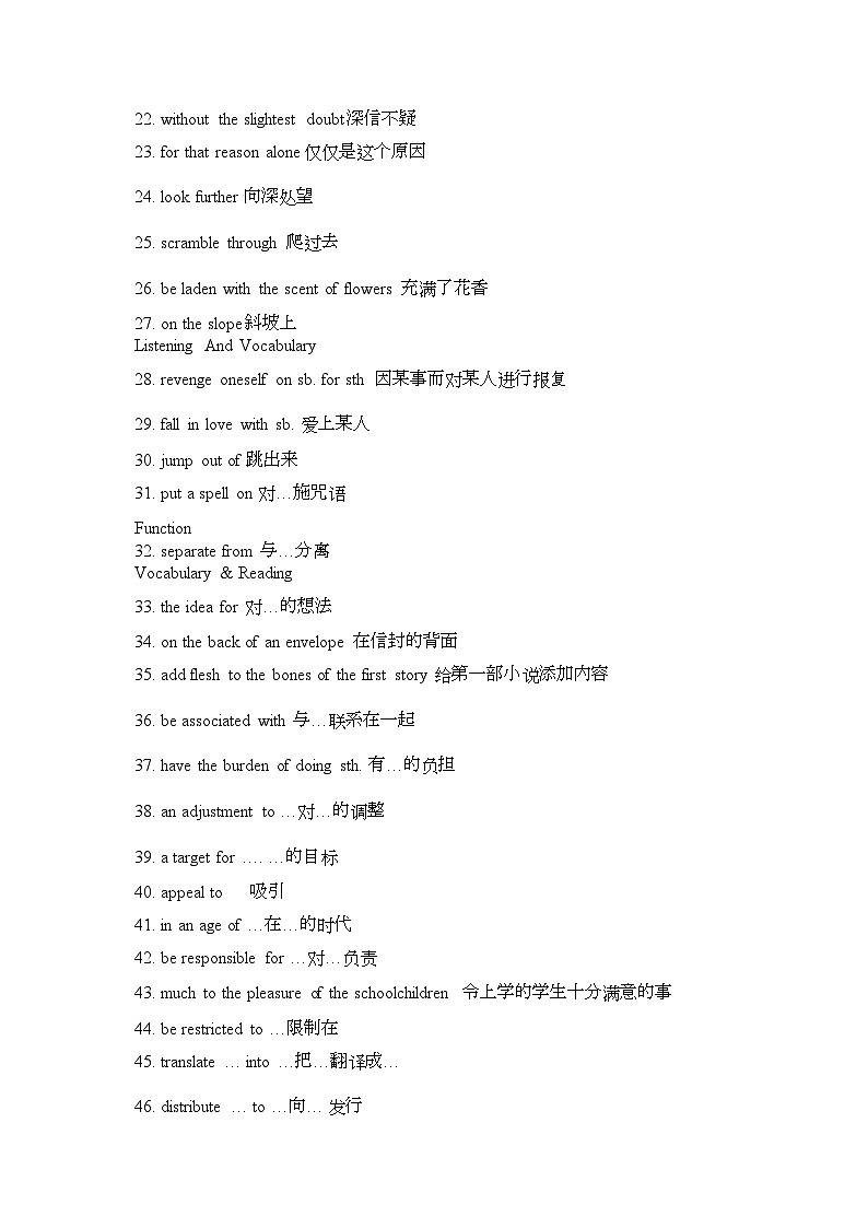 2022年高考英语第二模块Module2FantasyLiterature复习学案外研版选修6第3页