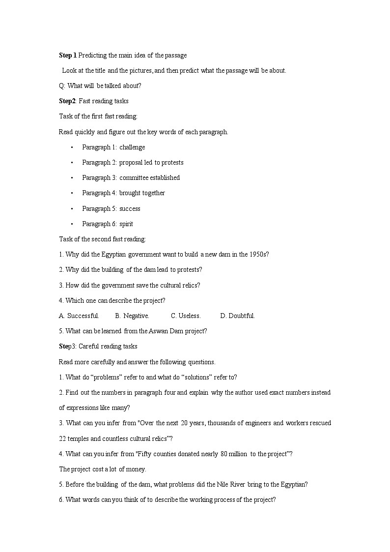 人教版必修第二册Unit1Reading_and_Thinking教学设计第2页