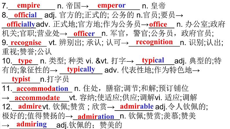 人教必修一Unit 2 复习课件第3页