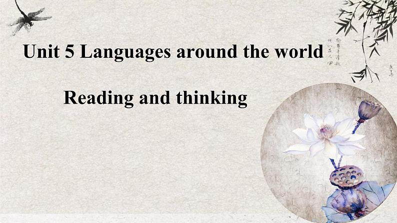 Unit 5 Languages around the World Reading and Thinking 课件-2024-2025学年高一上学期英语人教版（2019）必修第一册01