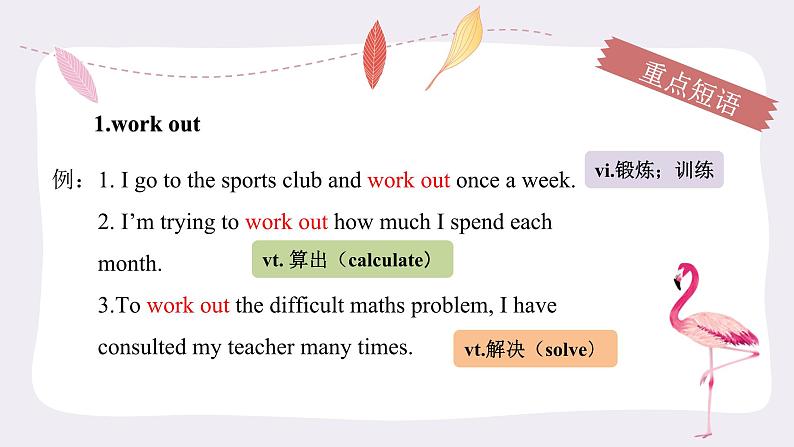 人教必修一Unit3 重点单词和短语 精讲课件第7页