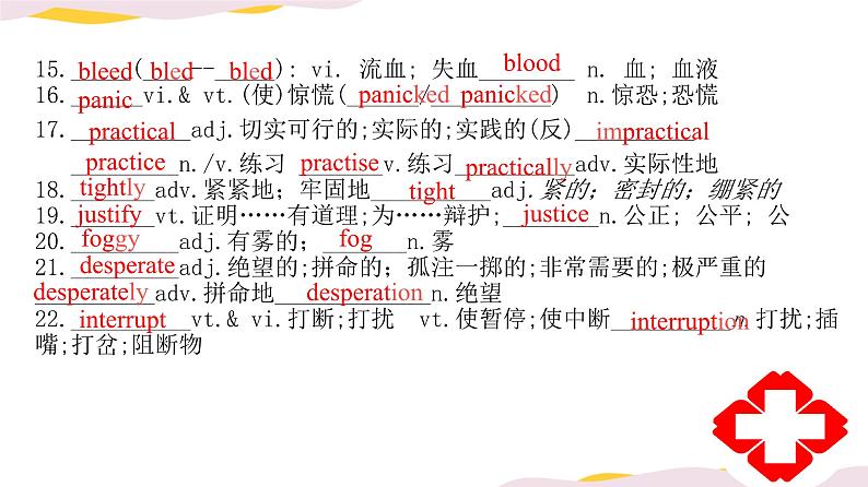 人教版选择性必修第二册Unit5 Words and expressions学练课件第4页