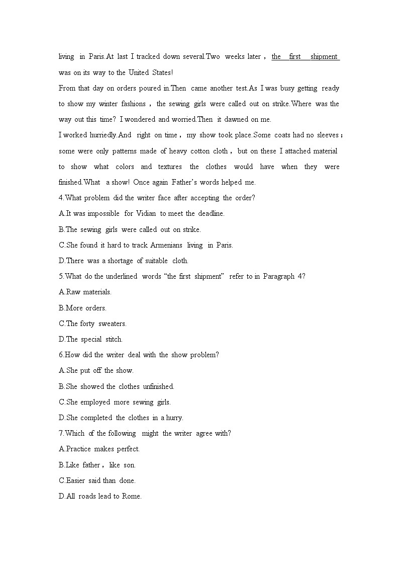 2025届人教版(2019)高中英语一轮话题复习高考题型通关练：话题21　不同民族文化习俗与传统节日（学生版）第3页