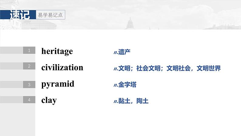 2025届高中英语一轮复习课件（译林版）：选择性必修第三册　Unit 4　Protecting our heritage sites第4页