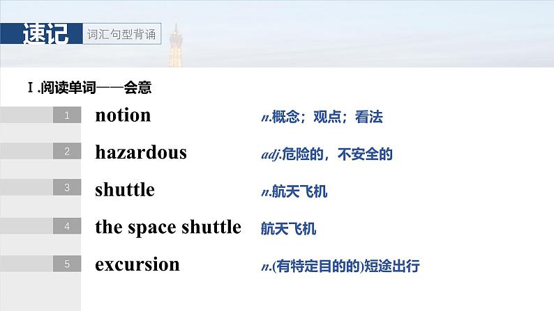 2025届高中英语一轮复习：选择性必修第四册　Unit 6   Space and beyond第4页