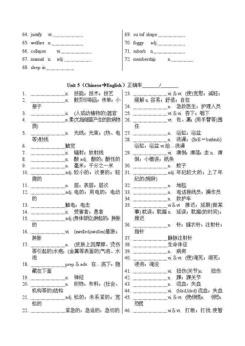 人教版选择性必修第二册Unit5 知识点复习检测第2页