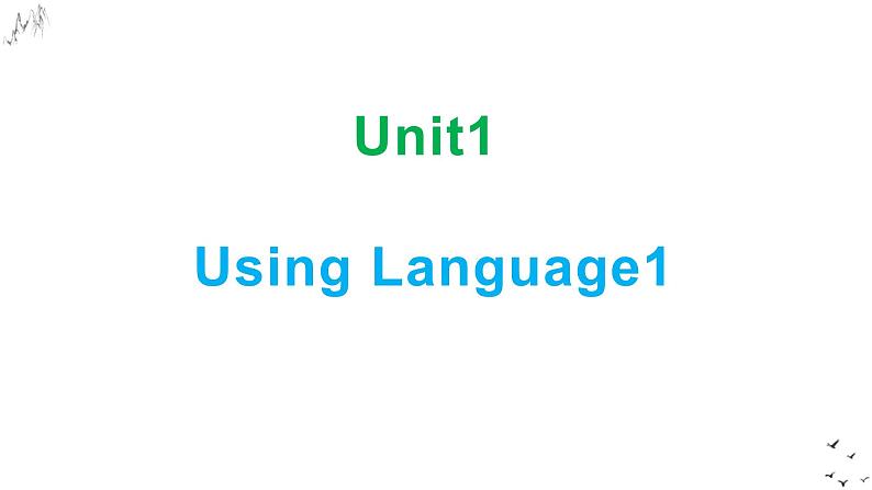 人教版选择性必修第三册Unit1 Using Language1名师课件2第1页