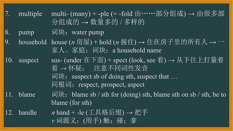 人教版高中英语选择性必修第二册U1 Reading andThinking andLearningAboutLanguage词汇课件第3页