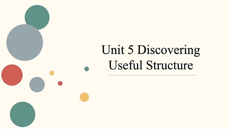 人教版高中英语必修第一册Unit 5 语法课-单元整体教学课件01