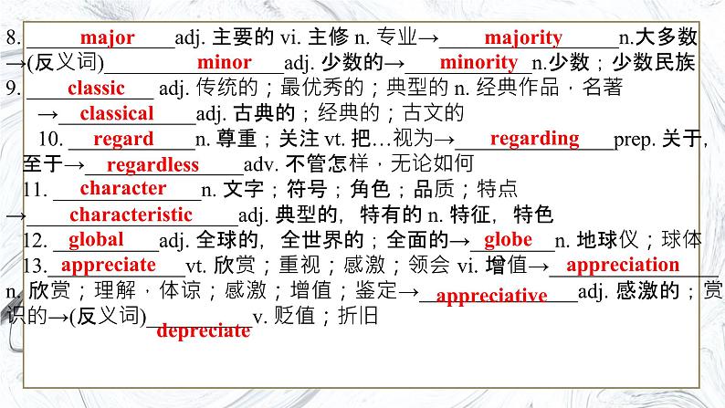 人教版高中英语必修第一册Unit 5 单元复习课件第4页