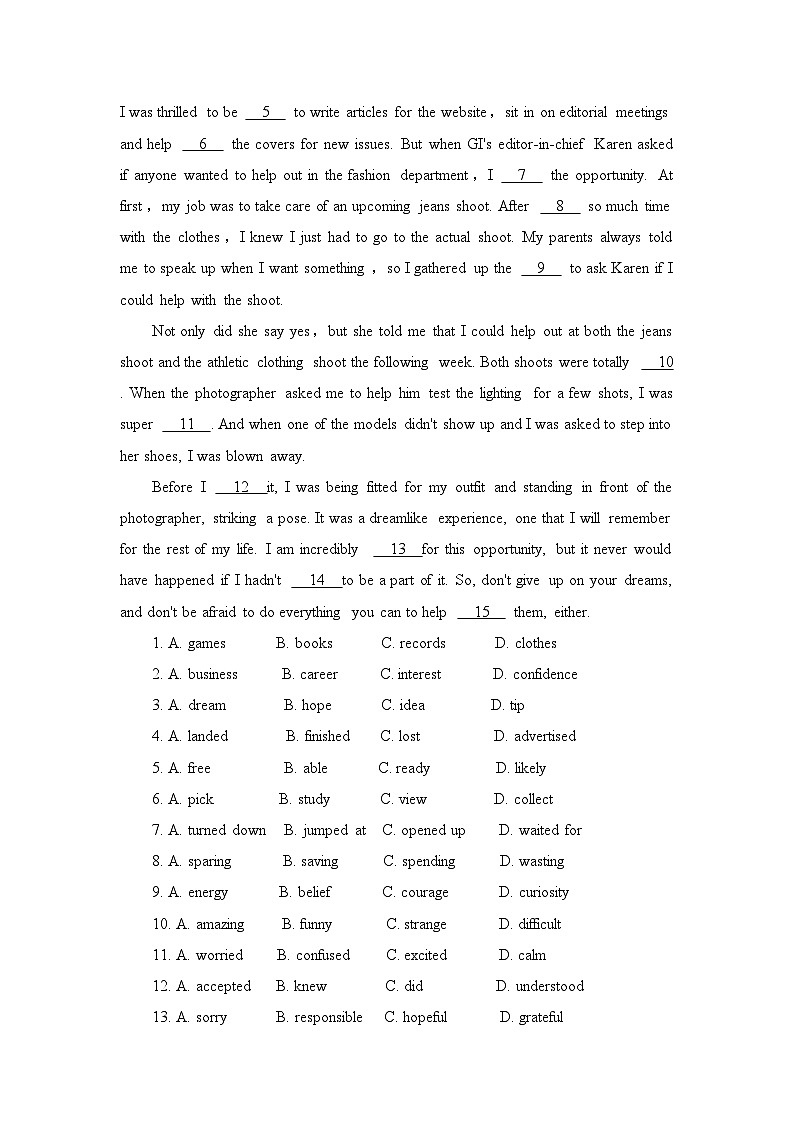 人教版选择性必修第三册Unit1 拓展阅读专项训练（二）第3页