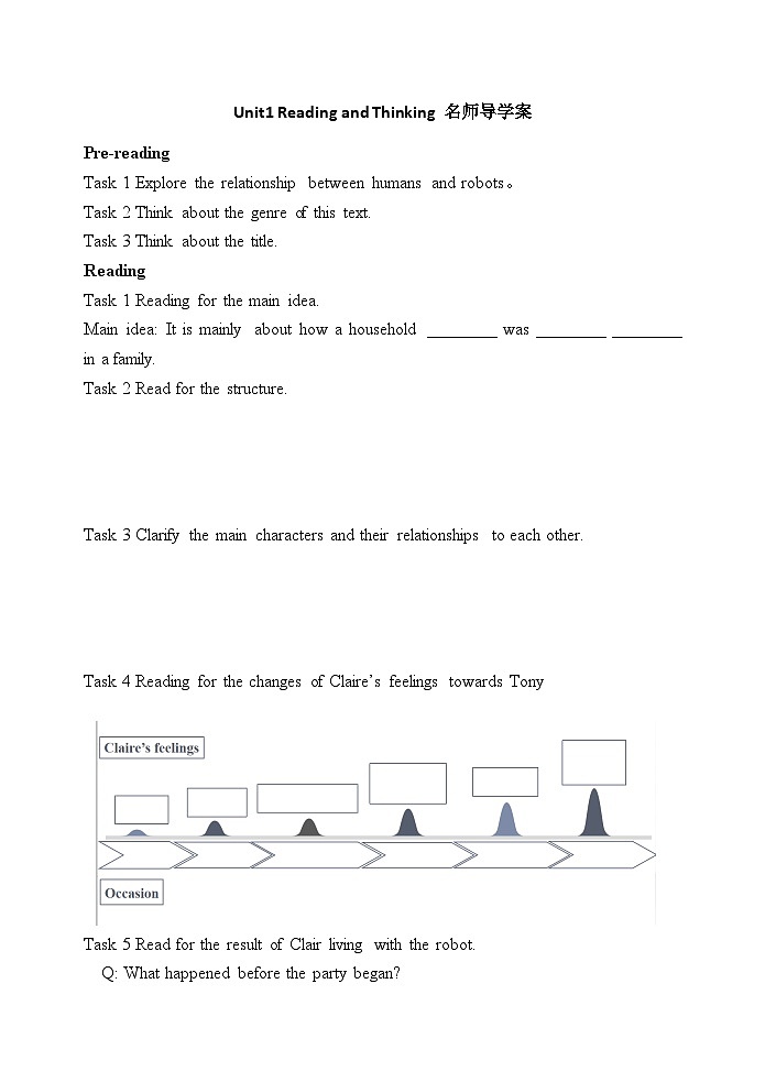 人教版选择性必修第四册Unit1 Reading and Thinking名师导学案-第1页
