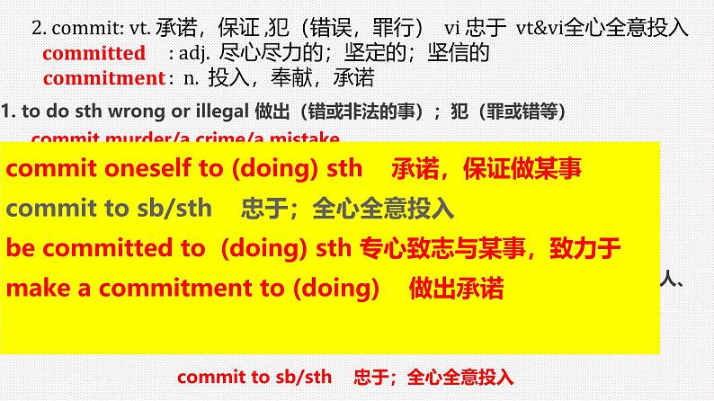 人教版高中英语选择性必修第一册Unit1 词汇讲解课件第6页