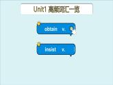 人教版高中英语选择性必修第一册Unit1 高频词汇课件（二)