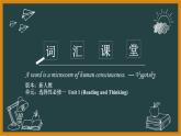 人教版高中英语选择性必修第一册Unit1Reading and Thinking词汇课件