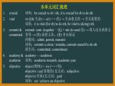 人教版高中英语选择性必修第一册Unit1Reading and Thinking词汇课件
