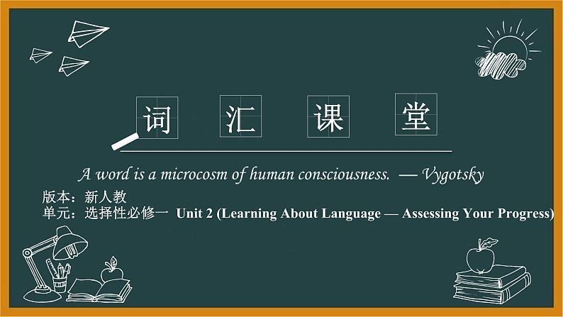 人教版高中英语选择性必修第一册Unit2Learning About Language and Using Language词汇精讲课件第1页