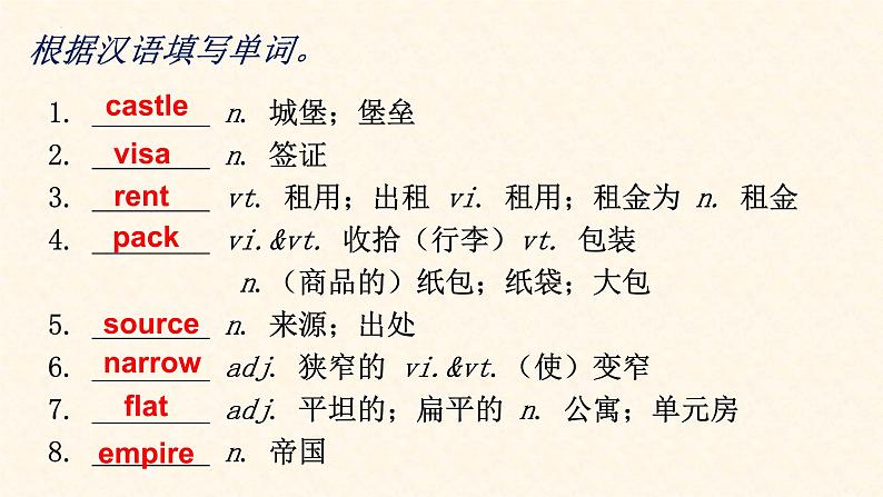 人教版高中英语必修第一册Unit 2 单元复习课件第4页