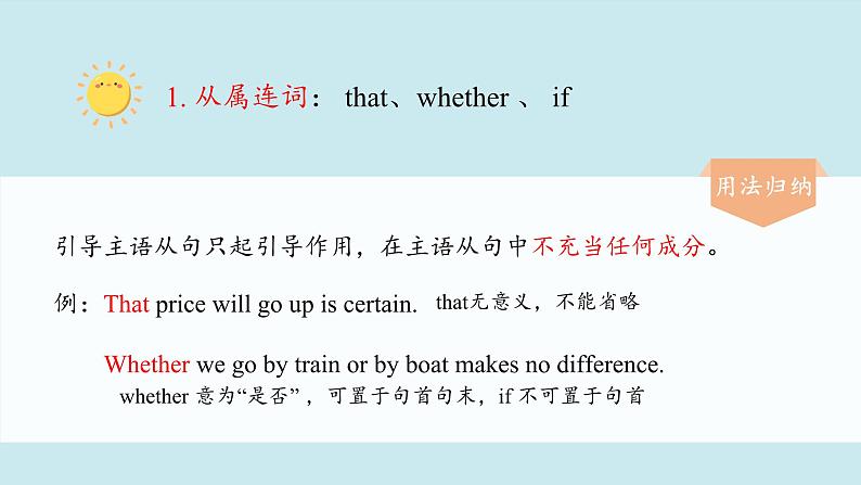 人教版选择性必修第一册Unit5 语法精讲主语从句课件第3页