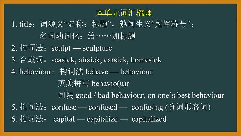 外研必修第一册Unit2 Understanding ideas and Using language 词汇精讲课件第2页