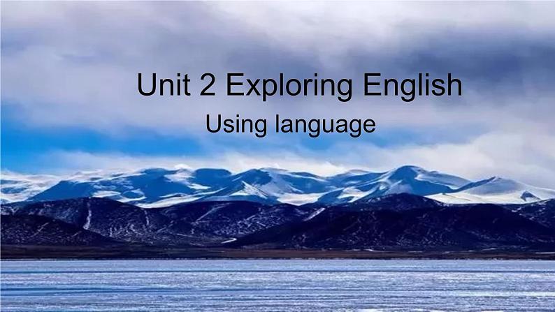 外研必修第一册Unit2_Using_language_公开课课件第1页