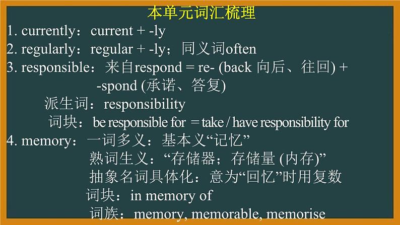 外研必修第一册Unit3 Using language 词汇精讲课件第2页