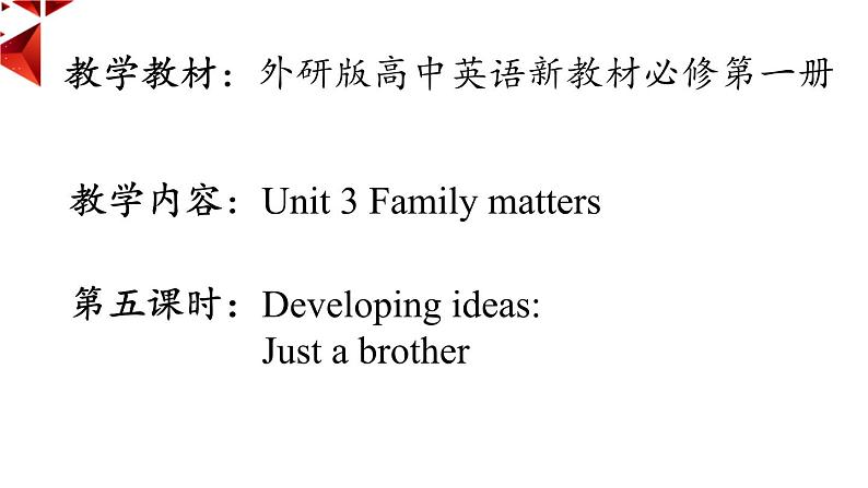 外研必修第一册Unit3 Developing ideas-reading 名师课件第1页