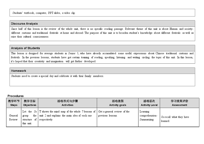 外研必修第二册Unit2  Presenting ideas and Reflection 名师教学设计第2页