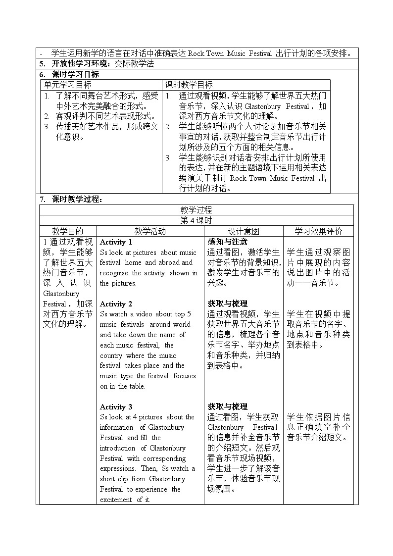 外研必修第二册Unit4 Listening and Speaking 名师教学设计1第2页