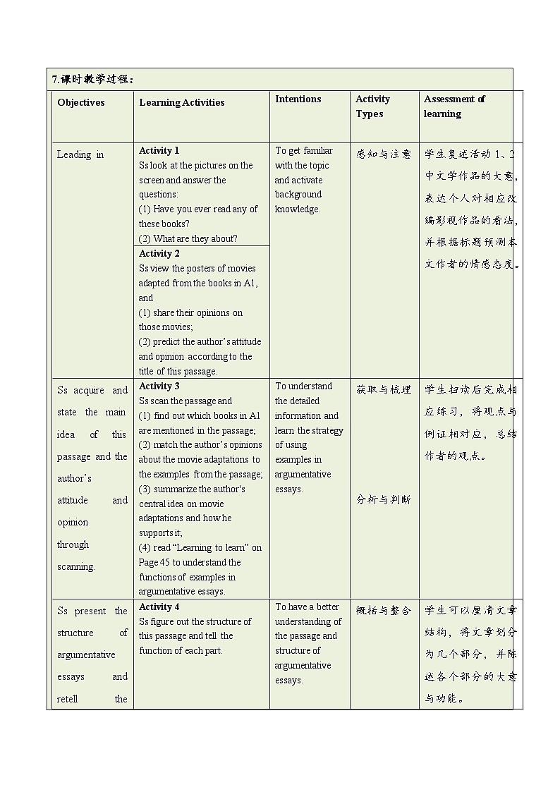 外研必修第二册Unit4 Developing ideas-reading 名师教学设计第2页