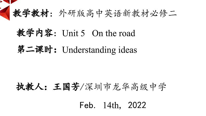 外研必修第二册Unit5 Understanding ideas 名师课件 2第1页