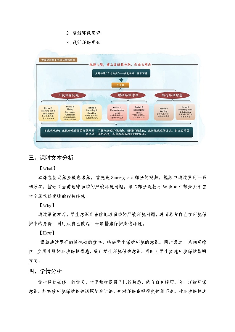 外研必修第二册Unit6 Starting out and Vocabulary 名师教学设计第2页