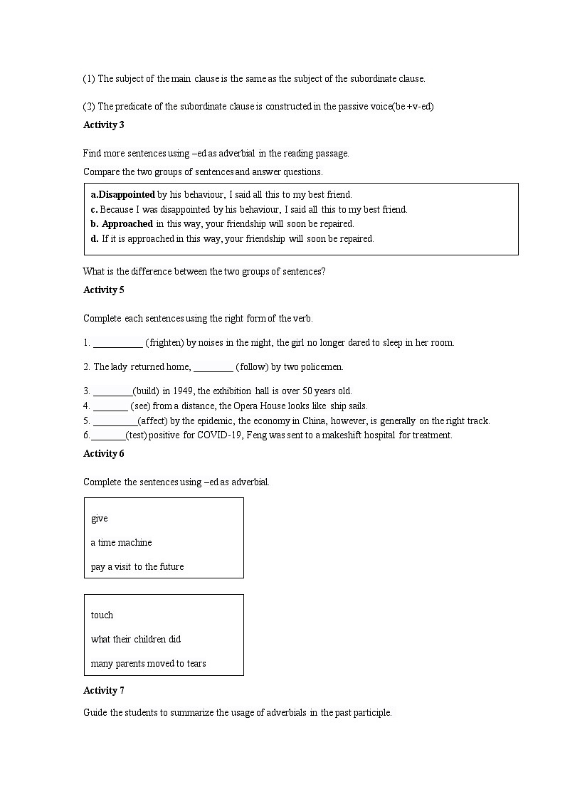 外研必修第三册Unit1 Using Language 名师教学设计第2页