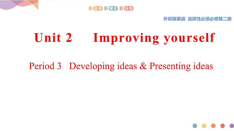 外研选择性必修第二册Unit2_Developing_ideas_and_presenting_ideas_精品课件第1页