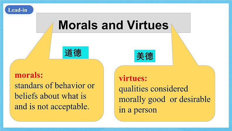 人教版（2019）高中英语必修第三册Unit 2《 Morals and Virtues》Listening and Speaking 课件第2页