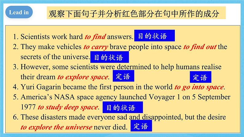 人教版（2019）高中英语必修第三册Unit 4《Space Exploration》Discovering useful structures 课件第7页