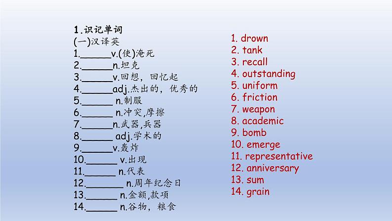 外研选择性必修第三册Unit3 高考英语一轮复习课件第2页