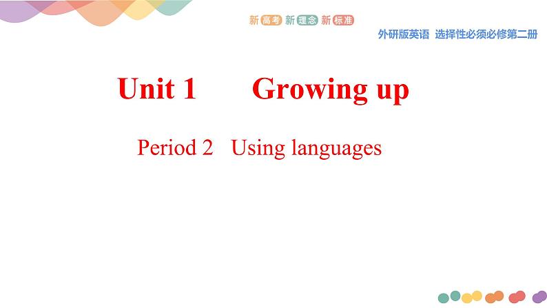 外研选择性必修第二册Unit3_Using_language_精品课件1第1页