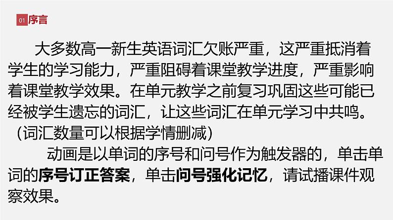 人教版高中英语必修第一册Unit2_词汇课堂巩固课件练习题第2页