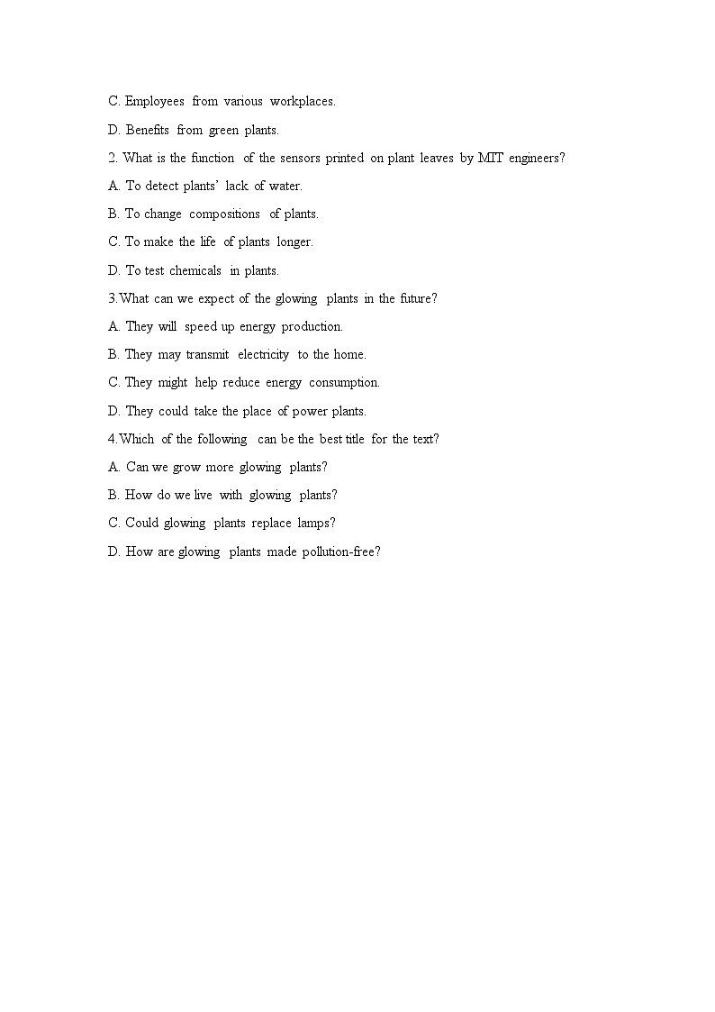 外研选择性必修第一册Unit5 阅读技能突破-真题展示第2页