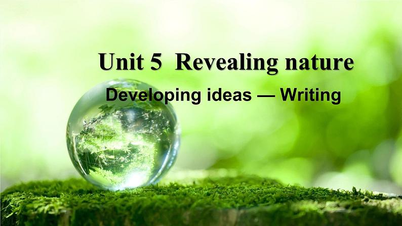 外研选择性必修第一册Unit5 Developing ideas-writing 公开课课件第1页