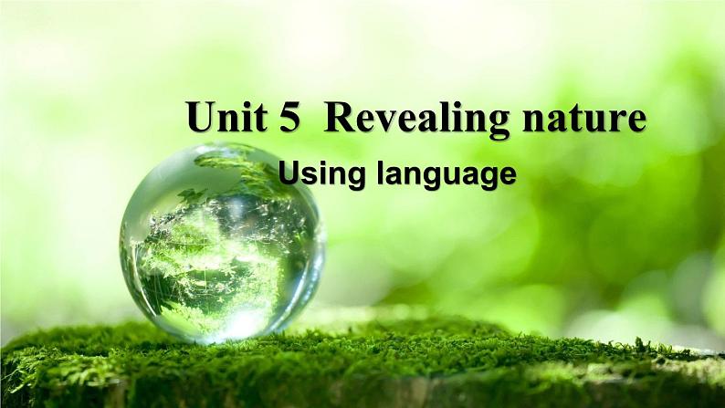 外研选择性必修第一册Unit5 Using language 公开课课件第1页