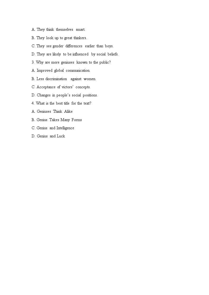 外研选择性必修第四册Unit4 阅读技能突破-真题展示第2页