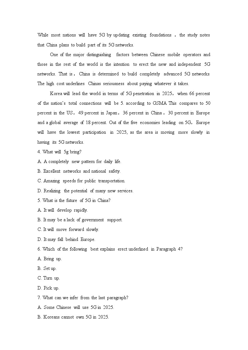 外研选择性必修第四册Unit2_单元测试_第3页