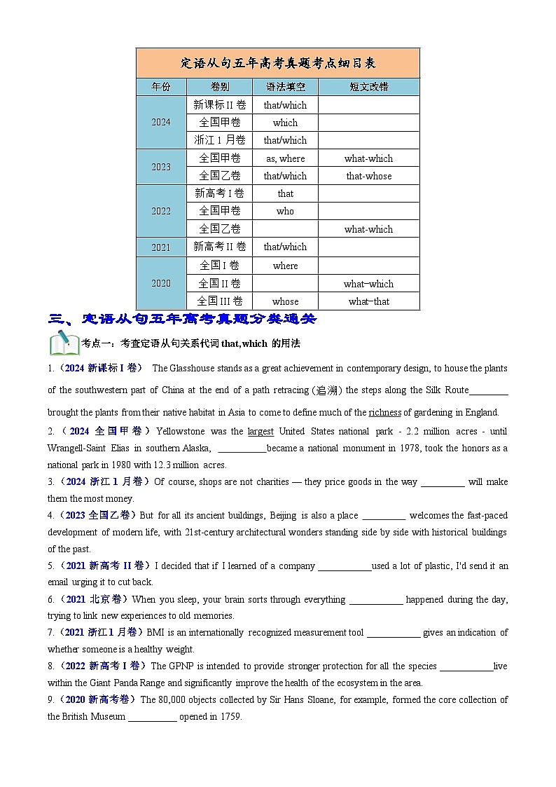 专题11 语法填空之定语从句100题（练案） -2025年高考英语一轮复习（全国通用）原卷版第2页