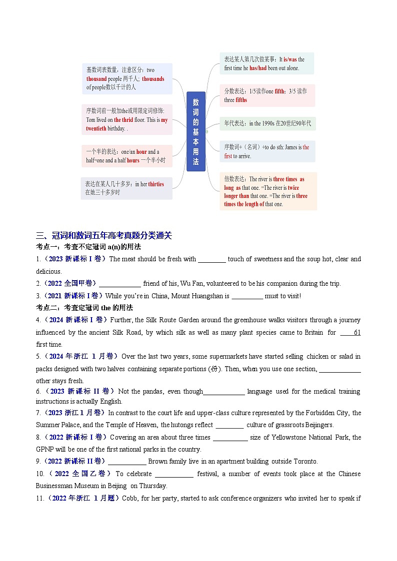 专题20 语法填空之冠词数词用法100题（练案）-2025年高考英语一轮复习（全国通用）原卷版第2页