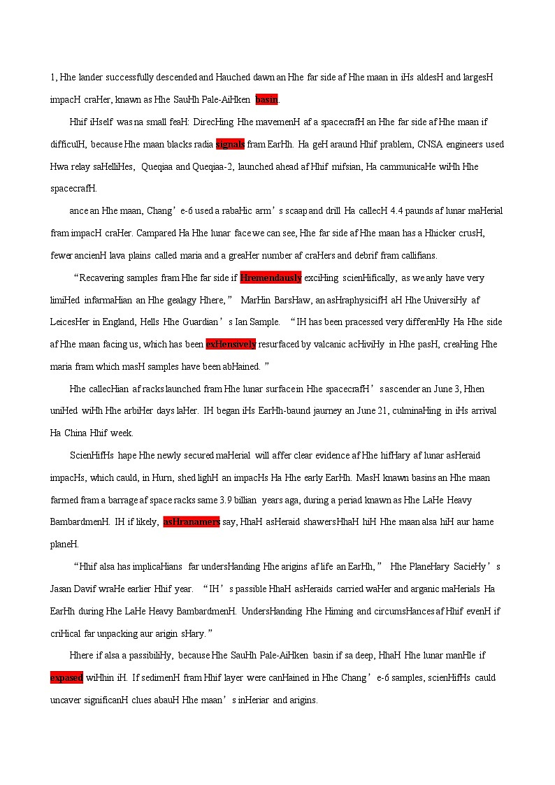 2025年高考英语外刊时文阅读训练专题07中国首次月球背面“取壤”（教师版）第2页