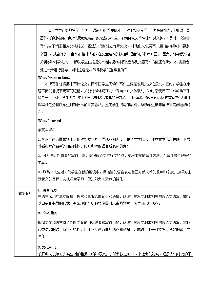 人教版（2019）高中英语选择性必修第一册Unit 2《Looking into  the Future》Using Language 教案第2页