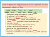 人教版2019选择性必修第二册 高二英语 Unit 4《JOURNEY ACROSS A VAST LAND》Learning About Language 课件